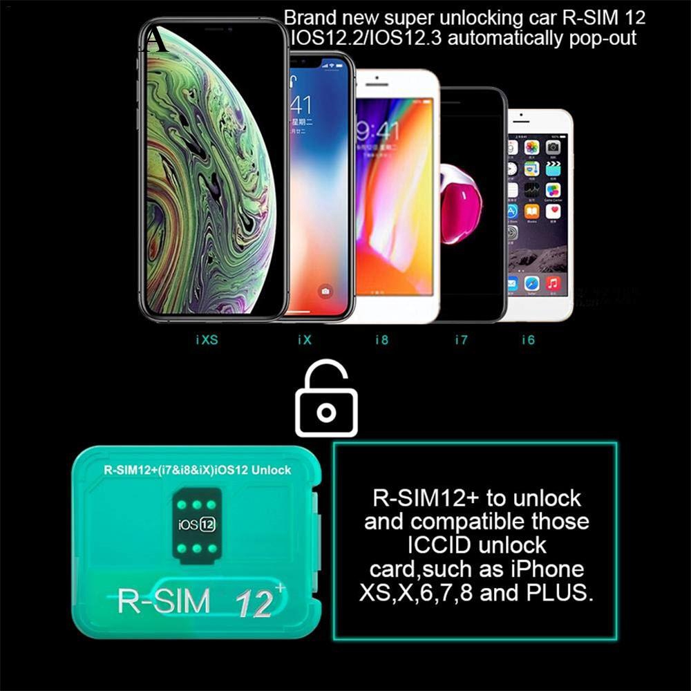 Giắc Chuyển Đổi Nano 2018 Risim 12 + R-sim Cho Iphone X / 8 / 7 / 6 / 6s 4g Lte Ios 10 11