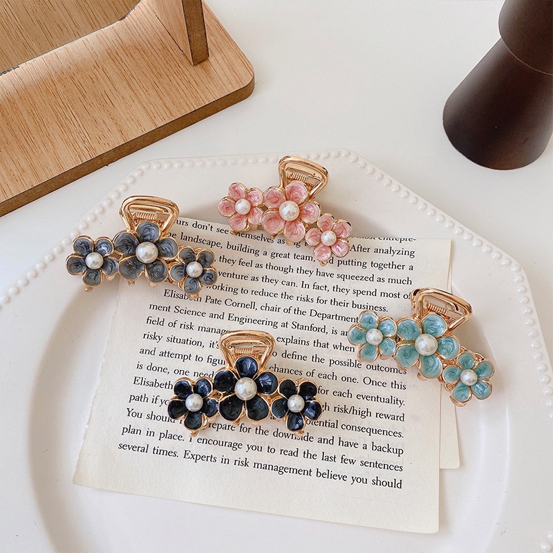 Kẹp Tóc Hình Hoa Đính Ngọc Trai Giả Thời Trang Dành Cho Nữ