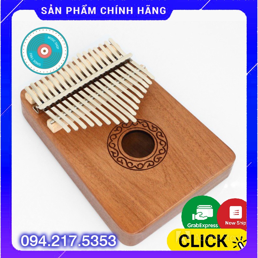 Đàn kalimba chính hãng chọn lọc cho bạn mới tập chơi Tặng phụ kiện búa chỉnh âm EMM0686