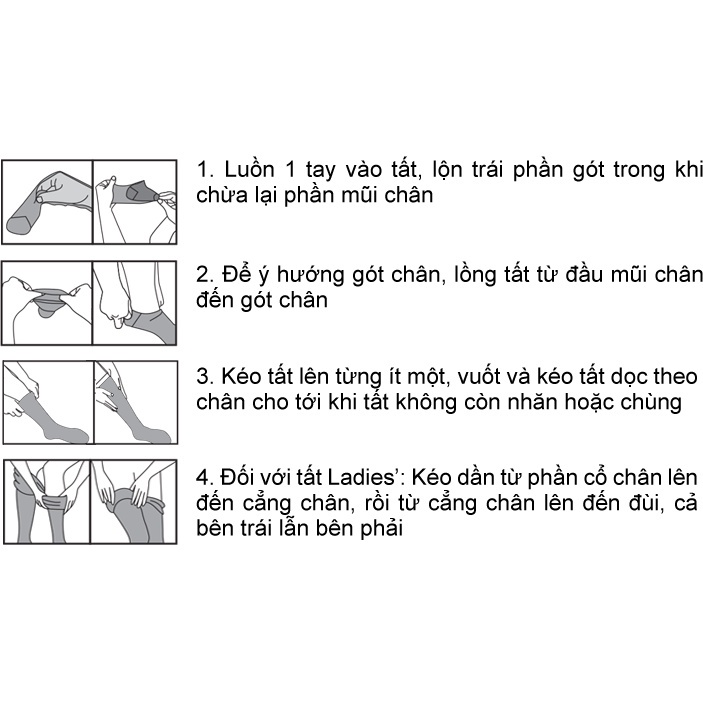 Tất y khoa Fukuske Nhật Bản hỗ trợ suy giãn tĩnh mạch Áp lực 15-20 mmHg loại vớ gối, Hở ngón - Bahachiha