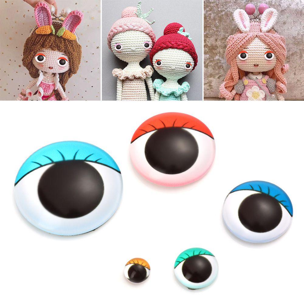 NIUYOU Set 50 Mắt Thủy Tinh 6 / 10 / 16 / 20 / 25mm Tự Làm Búp Bê