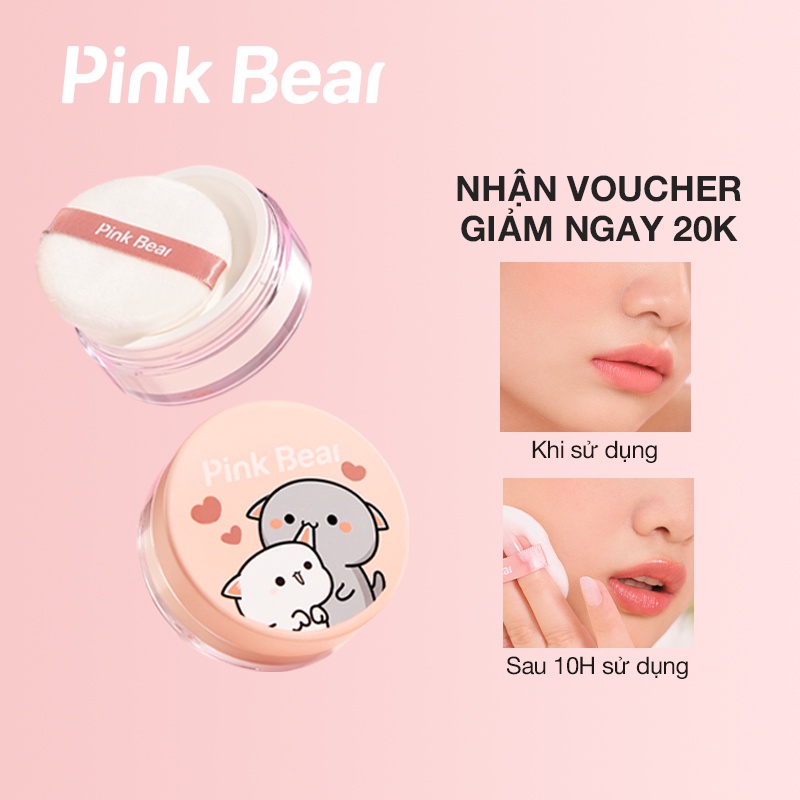 Phấn Phủ Dạng Bột Pink Bear Kiềm Dầu Powder 7g
