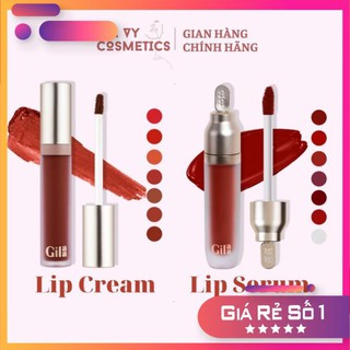 Son Kem Lì GILAA LONG WEAR LIP CREAM (5g) & GILAA PLUMPING LIP SERUM (3.6g)