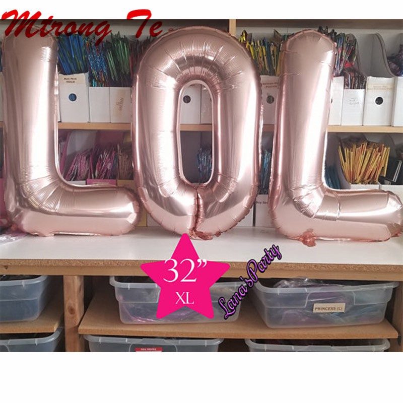 Set 16 bong bóng chữ số 0 - 9 và chữ cái A - Z trang trí tiệc sinh nhật