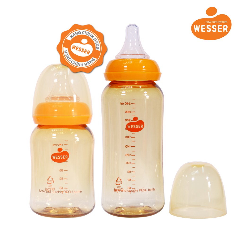 Bình sữa Wesser PESU 140ml cổ hẹp