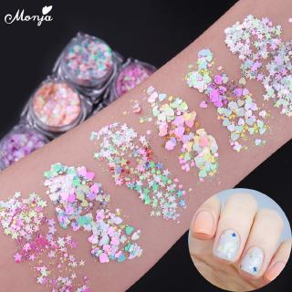 Monja Hộp Hạt Kim Tuyến Siêu Mỏng Trang Trí Móng Tay