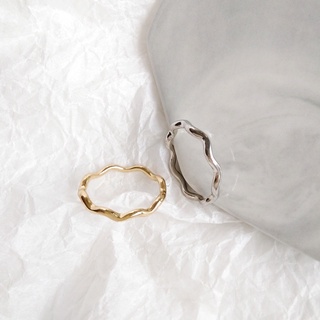 Nhẫn đơn, Nhẫn nữ đeo tay mảnh gợn sóng basic, đơn giản trẻ trung Lynh Accessories