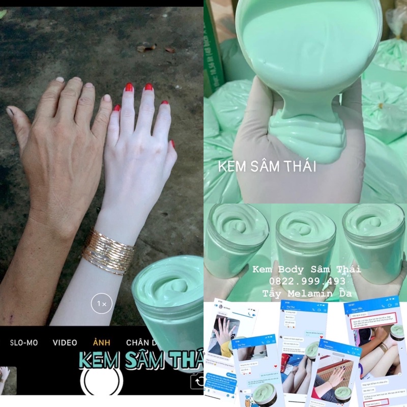 Kem body trắng da SÂM THÁI 250GR dành riêng cho da ngâm đen