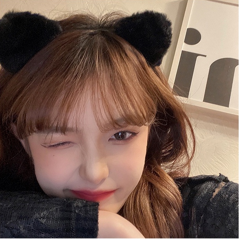 Băng đô hình tai mèo mềm mại thời trang Hàn Quốc đáng yêu