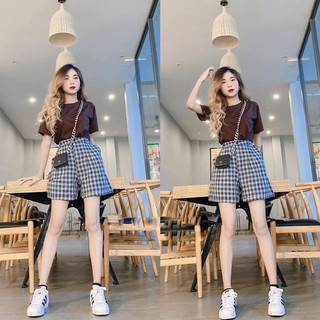 SET ÁO THUN + QUẦN CARO NGỐ
