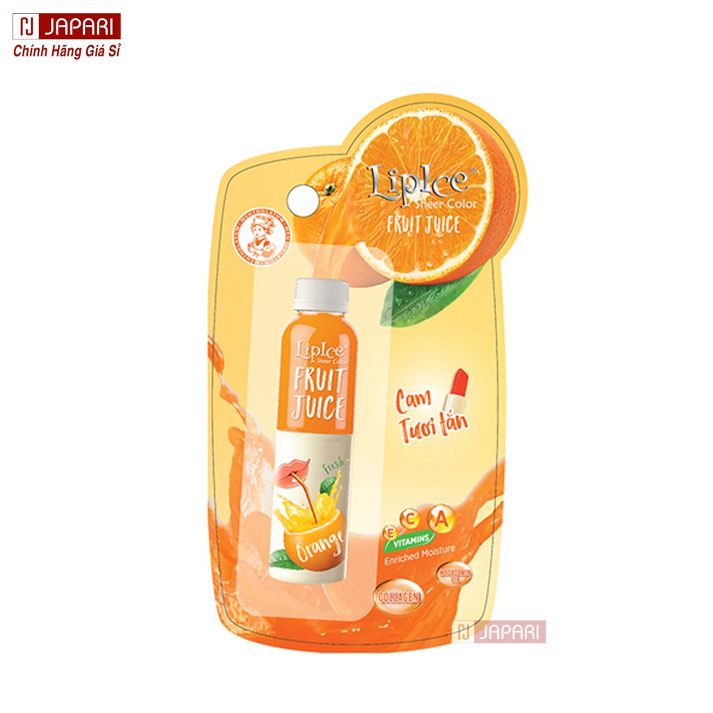 Son Dưỡng Môi Lipice Sheer Color Fruit Juice Có Màu CHÍNH HÃNG ROHTO Nhật Bản Dưỡng Ẩm Môi Cho Học Sinh Vitamin C JAPARI