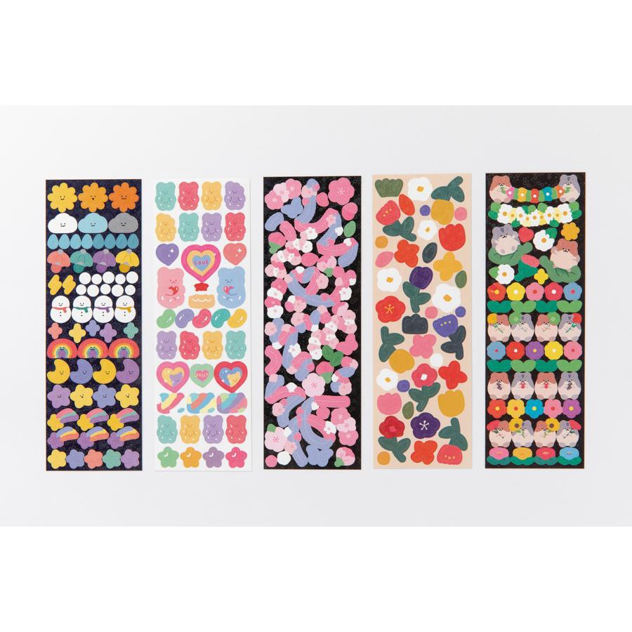 Set 9 Tấm Sticker ARTBOX Hàn Quốc Hologram Lấp Lánh Dễ Thương Yellow