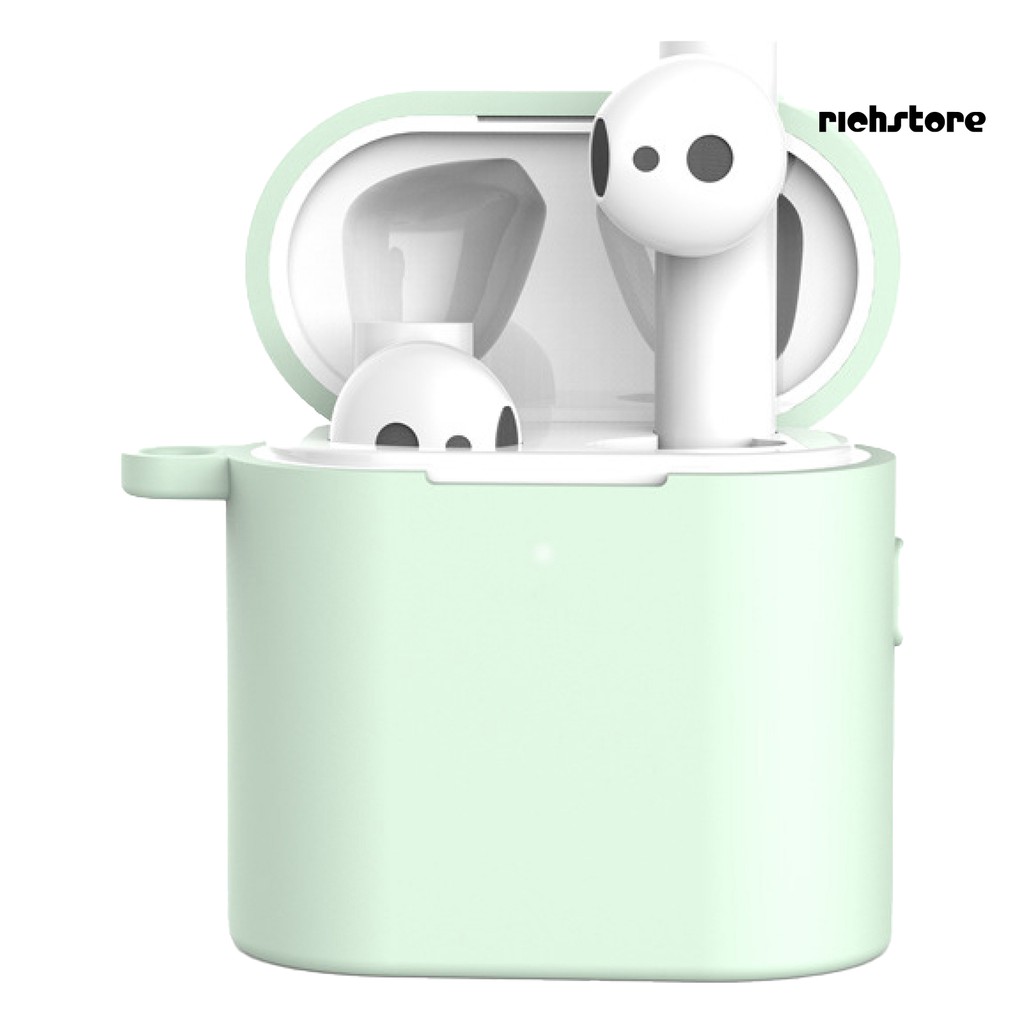 Hộp Đựng Tai Nghe Màu Trơn Có Dây Đeo Cho Xiaomi Air 2 / 2s