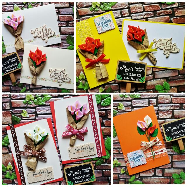 Set 12 hoa Calla lily (Arum) mút xốp - Nguyên liệu làm thiệp, trang trí handmade