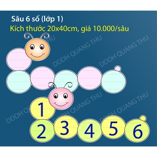 [Đồ dùng dạy học] Sâu 6 số, 10 số