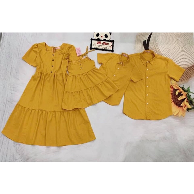 Set Mẹ Bé & Gia Đình - Vàng Nút