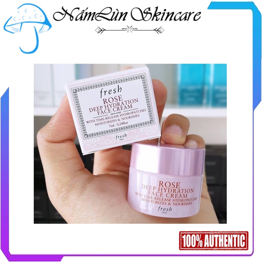 [ Minisize 7ml ] Kem dưỡng FRESH Rose Deep Hydration Face Cream  [ Bill Sephora USA]