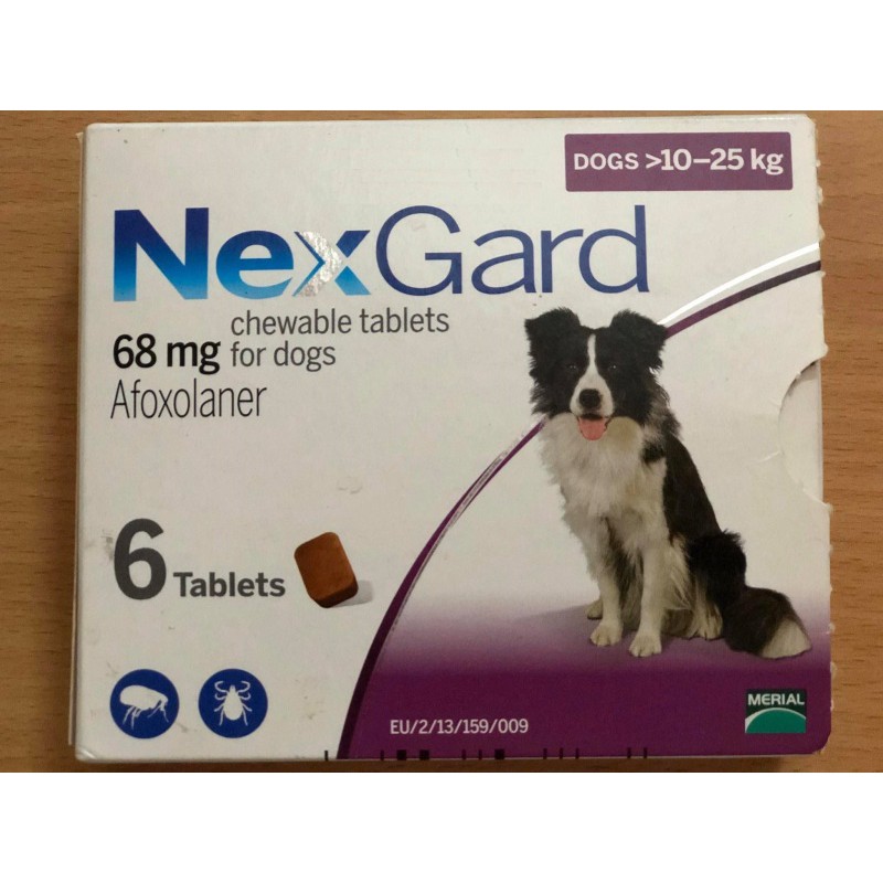 1 Viên Nén Nhai NEXGARD 68mg Hỗ Trợ Phòng Và Điều Trị Ghẻ, Ve, Viêm Da Cho Thú Cưng Từ 10kg - 25kg Hàng Pháp