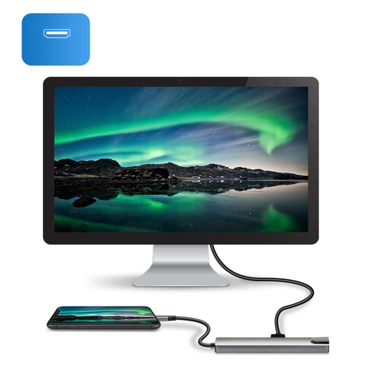 Cáp Chuyển Đổi 8 Trong 1 Sang Usb-C Hdmi-Compatible Ad Ter Usb 3.0