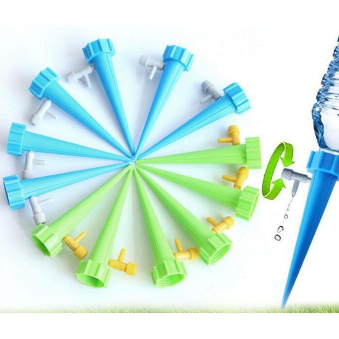 Đầu tưới nhỏ giọt tự động gắn chai nước tái chế