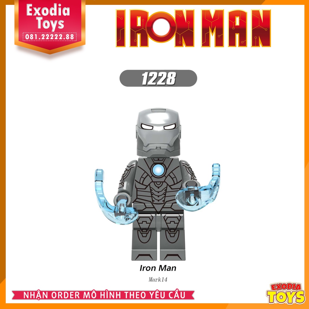 Xếp hình Minifigure Marvel các bộ giáp của siêu anh hùng Người Sắt Iron Man - Đồ Chơi Lắp Ghép Sáng Tạo - XINH X0254