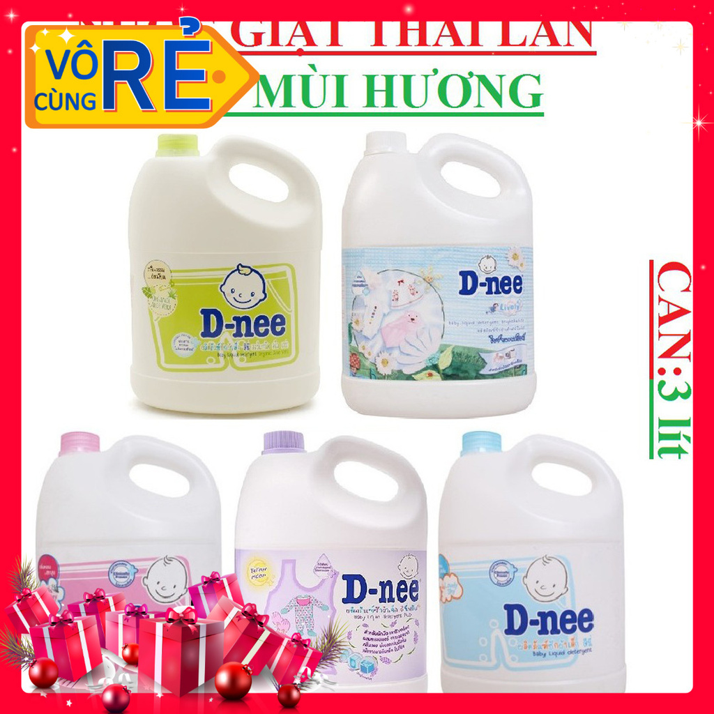 Nước giặt Dnee Thái Lan ⚡️𝐅𝐑𝐄𝐄 𝐒𝐇𝐈𝐏⚡️ can to 3000ml