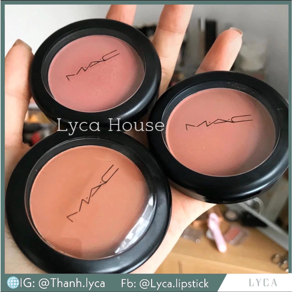 PHẤN MÁ HỒNG MAC POWDER BLUSH - 𝗕𝗿𝘂𝗻𝘁𝗽𝗲𝗽𝗽𝗲𝗿 - 𝗠𝗼𝗰𝗵𝗮- 𝗠𝗲𝗹𝗯𝗮 - 𝗣𝗲𝗮𝗰𝗵𝗲𝘀 -𝗪𝗮𝗿𝗺 𝗦𝗼𝘂𝗹 - 𝗟𝗼𝘃𝗲 𝗷𝗼𝘆 - 𝗚𝗶𝗻𝗴𝗲𝗿𝗹𝘆 -𝗕𝗹𝘂𝘀𝗵 𝗕𝗮𝗯𝘆