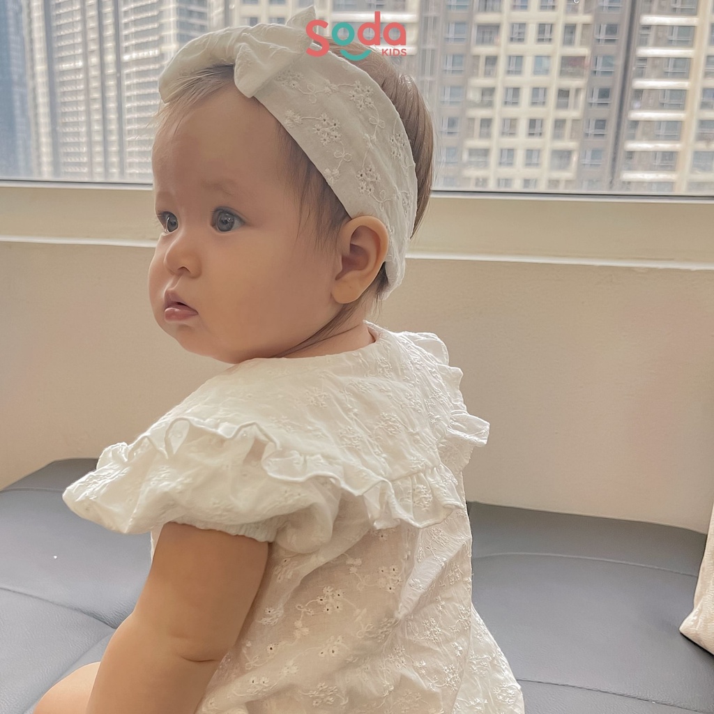 Body tặng kèm băng đô nơ cho bé gái Cece SODA KIDS phong cách tiểu thư