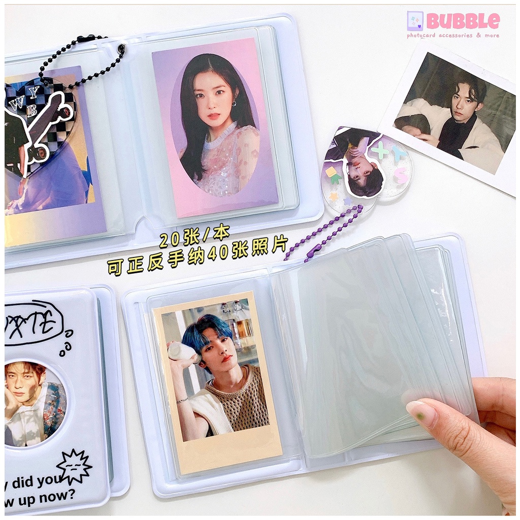 Collect book album đựng thẻ ảnh photocard màu trắng 20 trang nhét card thẻ bài Kpop anime