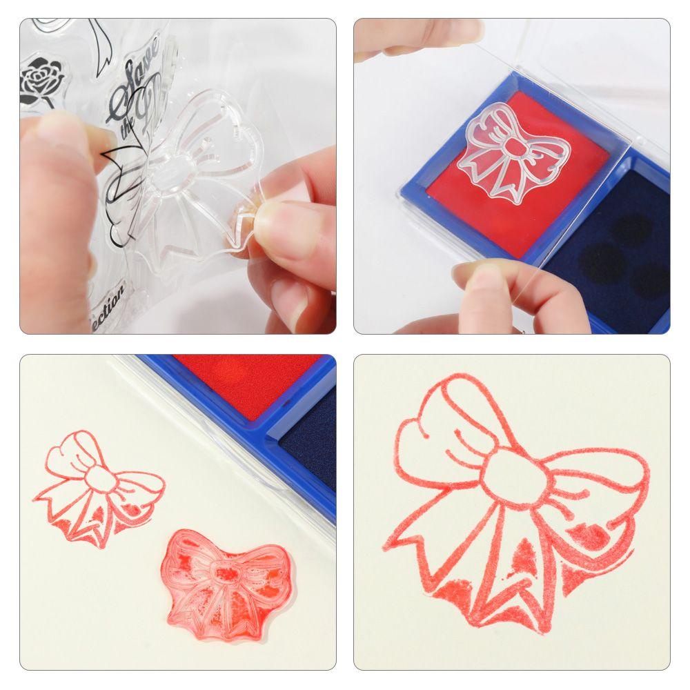 CHOOKEY Con Dấu Trong Suốt Họa Tiết Hoa Trang Trí Sổ Tay