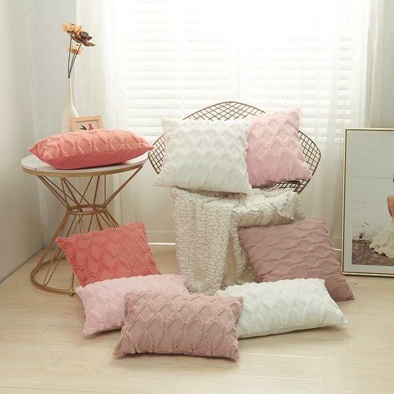 Vỏ gối sofa bằng nhung lông tiện dụng trang trí nội thất | BigBuy360 - bigbuy360.vn