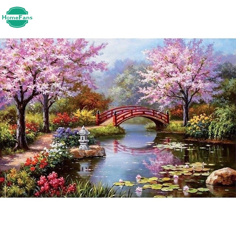 Bộ tranh đính đá 5D hình ảnh phong cảnh DIY 30*40cm