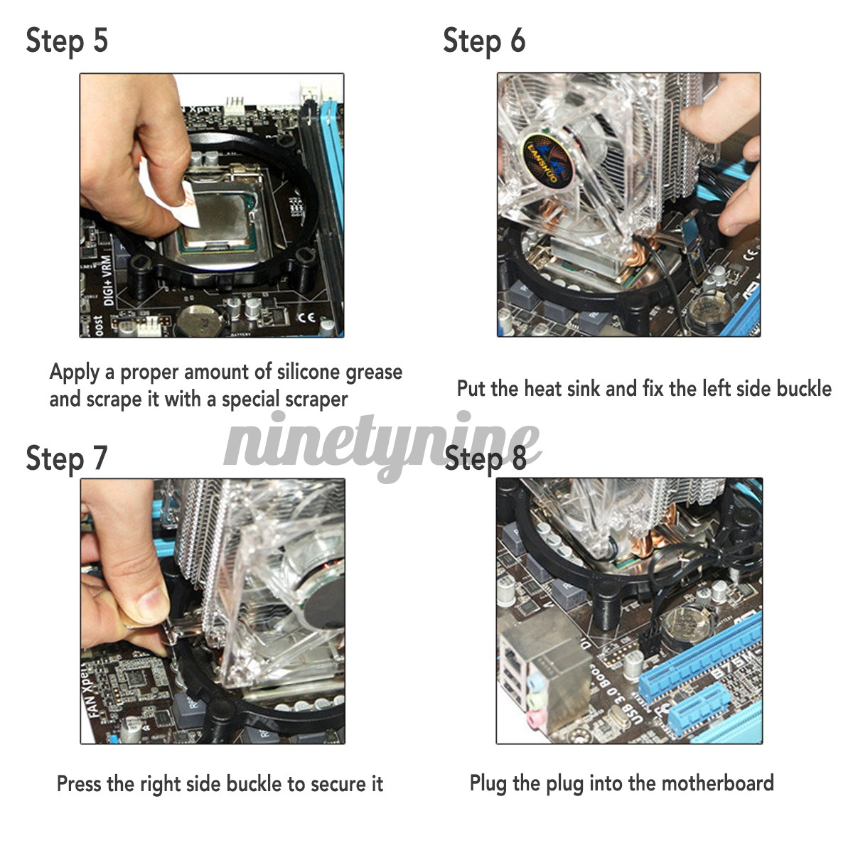 CPU Cooler 3Pin 4 Heatpipes 120mm Fan CPU Cooling For LGA 775/115X//1366 and AMD