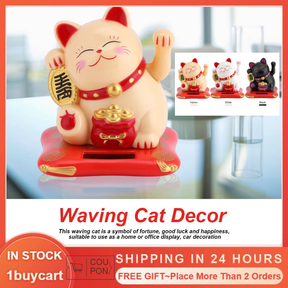 Mô hình mèo vẫy tay may mắn sử dụng năng lượng mặt trời