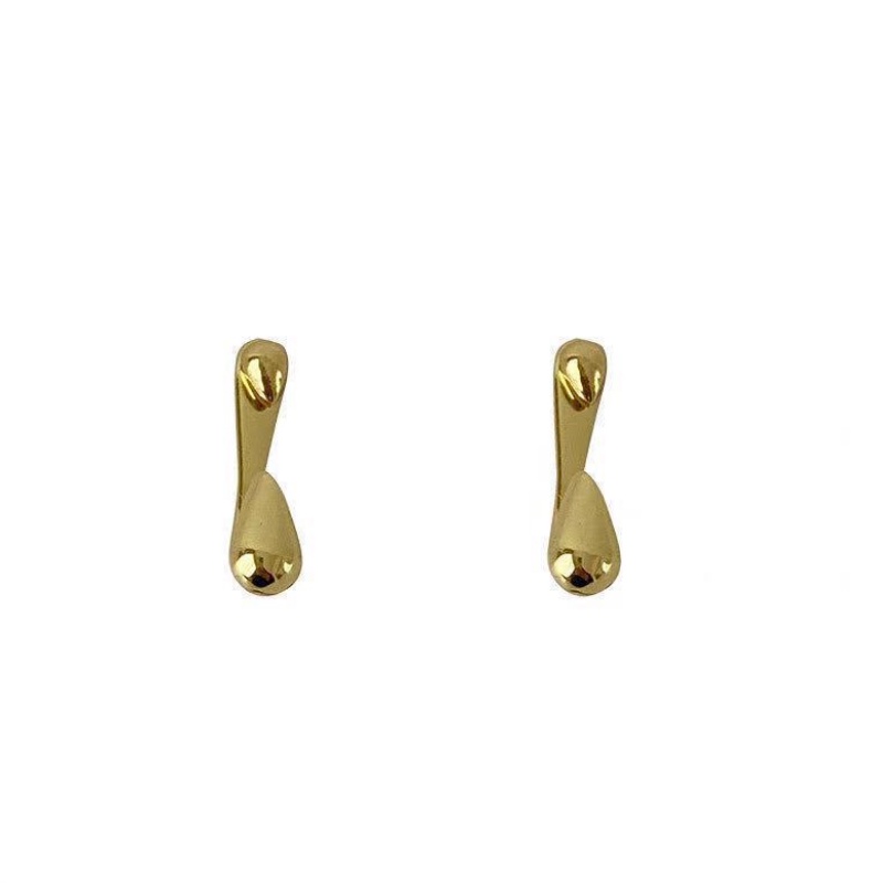 Bông Tai Mạ Bạc 925 14K Hình Giọt Nước Phong Cách Hàn Quốc