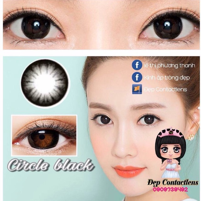 HOT LENS VASSEN BLACK MẪU SIÊU XINH ( CÓ CẬN IB)