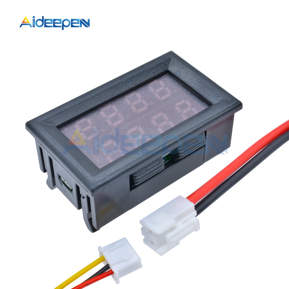 0.28'' Digital Voltmeter Ammeter 4 Bit 5 Wires DC 100V 200V 10A Voltage Current Meter Red Blue/Red Red LED Dual Display Amp Volt | BigBuy360 - bigbuy360.vn