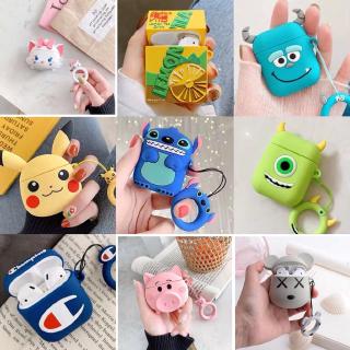 Vỏ bảo vệ hộp tai nghe Airpods 1/2 I12 kiểu dáng hoạt hình