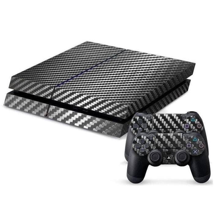 Promo Garskin Black Carbon Sony Ps4 Pro Slim Fat Skin 2 Ds