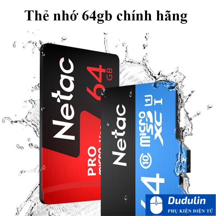 Thẻ nhớ 64GB Netac chuyên dụng - dùng cho điện thoại, camera, máy ảnh ... tốc độ cao - Bảo Hành 12 tháng