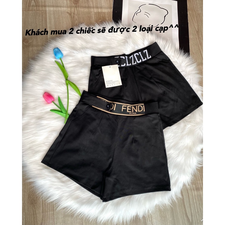 Quần short đùi nữ lưng cao DANCE cạp chun cao to bản chất UMi co giãn mặc nhà đi chơi QS09