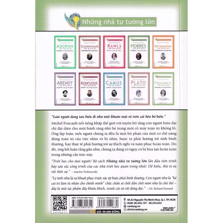 Sách - Những Nhà Tư Tưởng Lớn - Foucault Trong 60 Phút