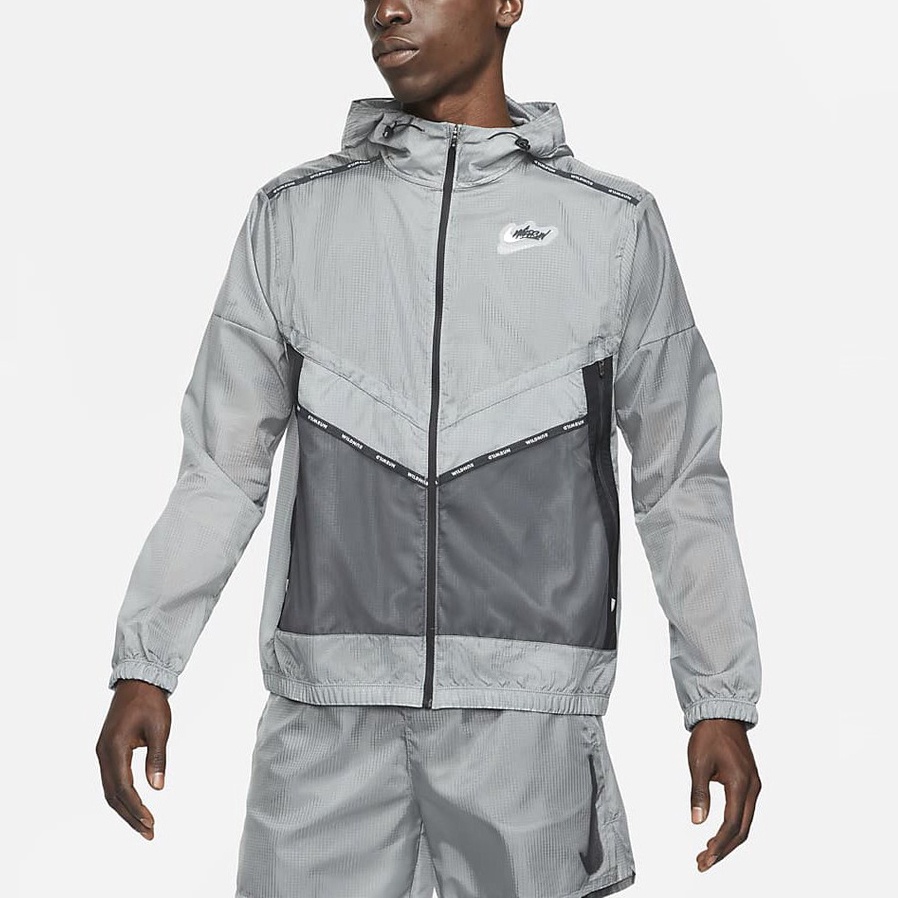 [HÀNG_CHÍNH_HÃNG] ÁO KHOÁC NKE REPEL WILD RUN WINDRUNNR GRAPHIC RUNNNG JACKET - GREY