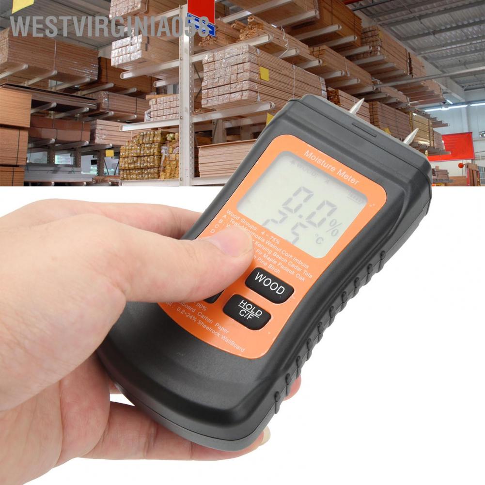 Có thể bán buôn Máy đo nhiệt độ ẩm gỗ kiểm tra công cụ hiển thị kỹ thuật số cho tường giấy Westvirginia058 Hàng giao ngay