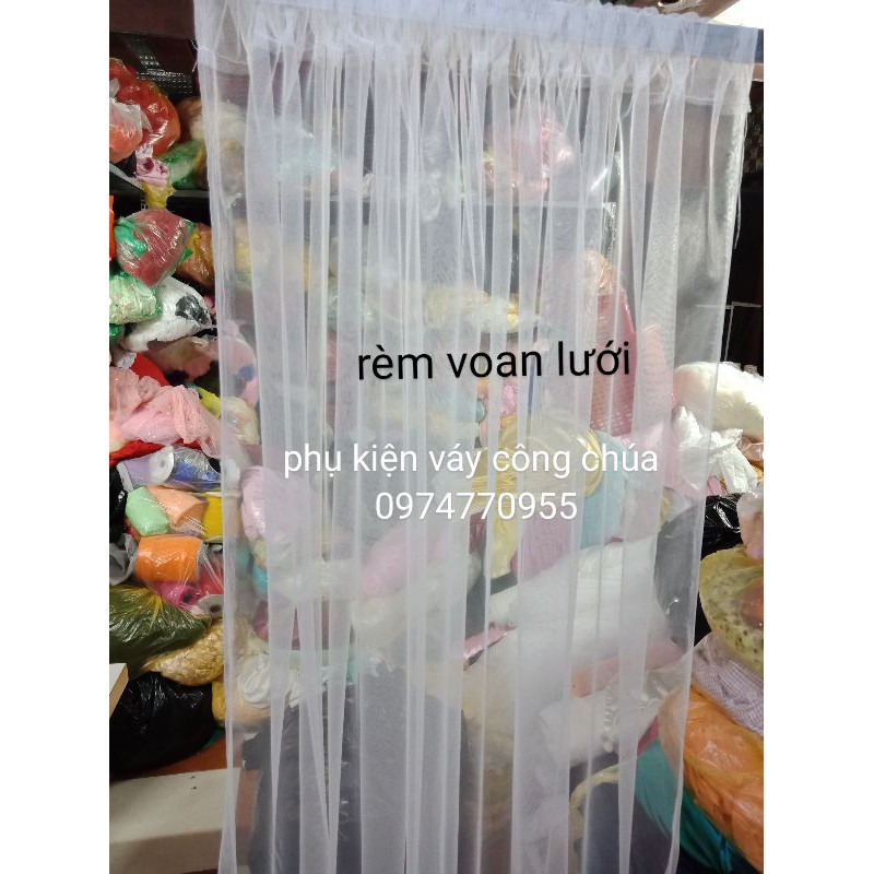Rèm voan lưới đã may sẵn làm phông background Sinh nhật , cưới hỏi ...