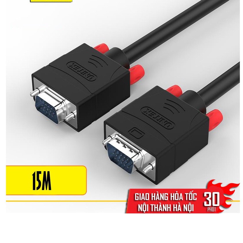 Cáp VGA 15M UNITEK C507 - Hàng chính hãng chuyên kết nối với MÁY TÍNH, LAPTOP VỚI TIVI LCD, MÁY CHIẾU