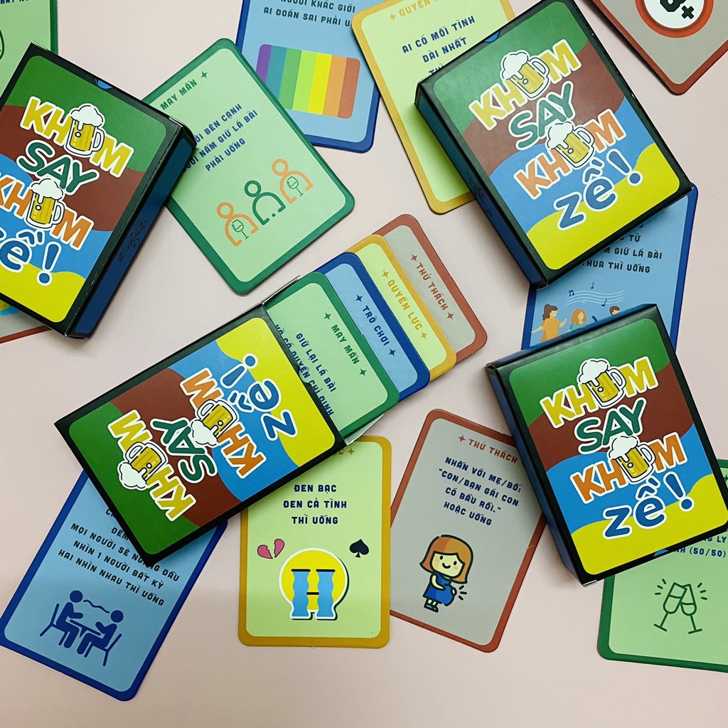 Bộ bài huệ drinking game boardgame cho cặp đôi nhóm bạn hottrend nhiều mẫu Deme