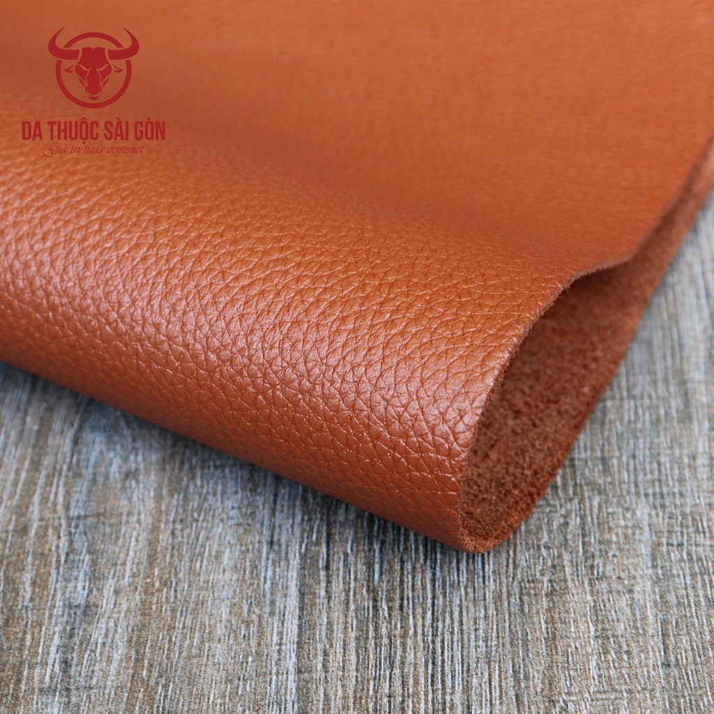 Da Bò Hạt Cao Cấp Thương Hiệu Da Thuộc Sài Gòn Màu Nâu Bò