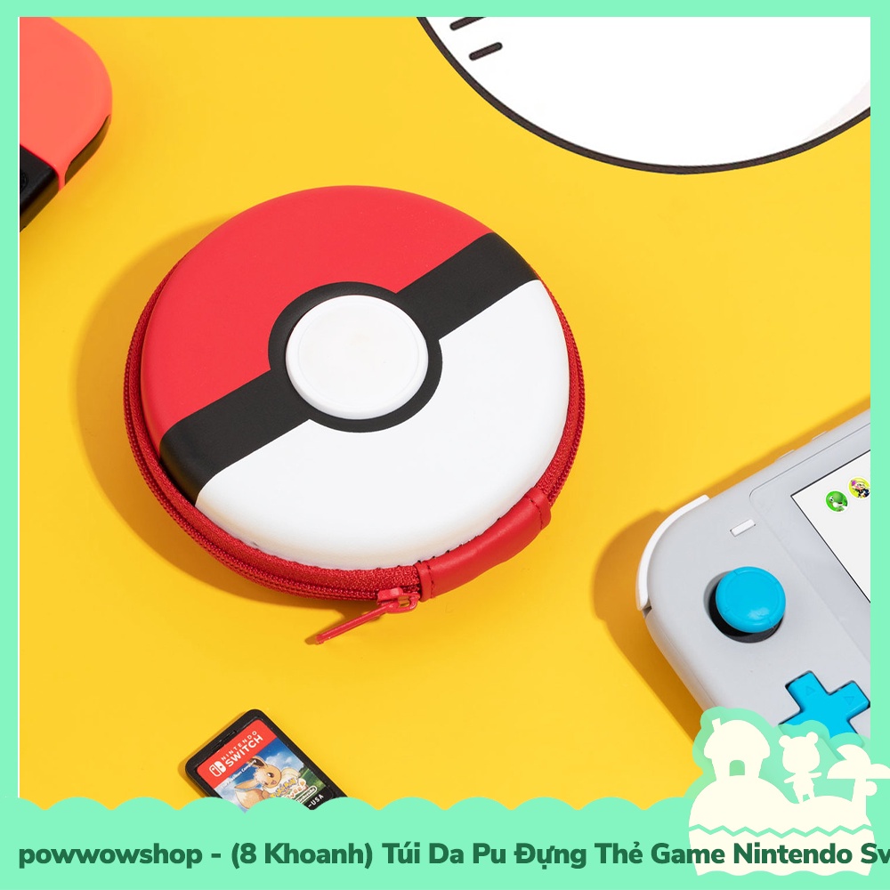 [Sẵn VN - Hỏa Tốc] (8 Chỗ) Túi Mini Da Pu Đựng Thẻ Game Nintendo Switch OLED/V1/V2/LITE Mẫu Poke