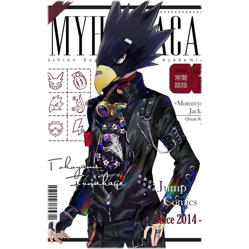 Ảnh card bo góc in hình BOKU NO HERO ACADEMIA ver TẠP CHÍ - Học Viện Anh Hùng thẻ bo viền 5*8cm